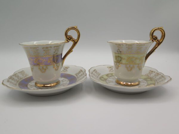 teacups with saucers