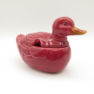 ceramic condiment dish shaped like a duck