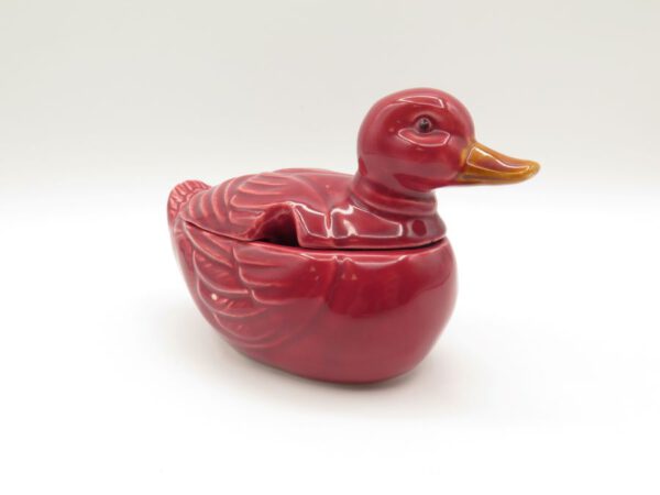 ceramic condiment dish shaped like a duck