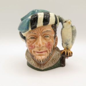 ceramic creamer man's head with falcon for a handle