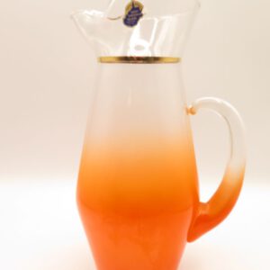 orange glass pitcher