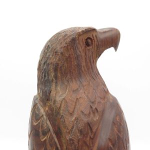 wood carving of a hawk