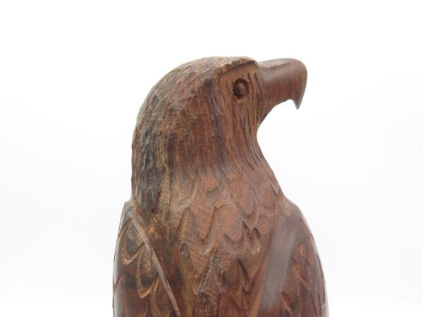 wood carving of a hawk