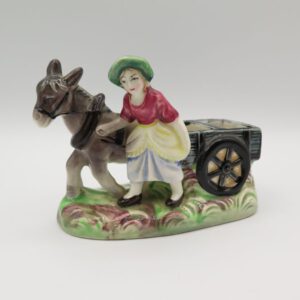 ceramic figurine lady with horse