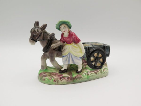 ceramic figurine lady with horse