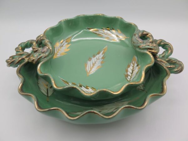 two ceramic shallow bowls