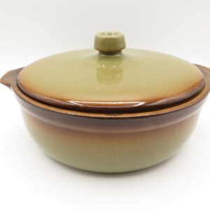 clay casserole dish with a lid