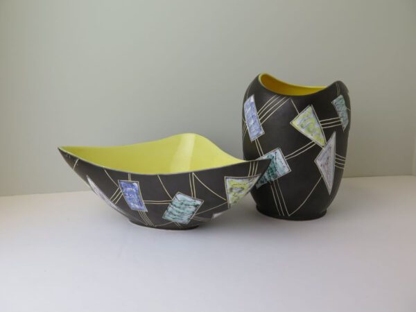 ceramic bowl and vase