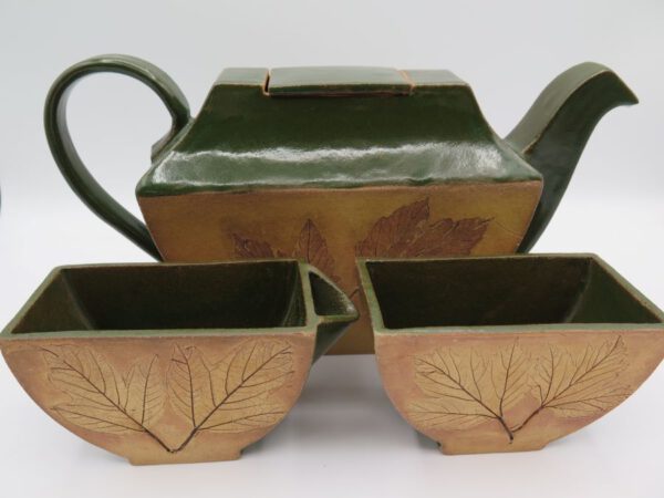 clay tea set