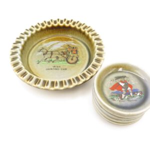 ceramic ashtray with 5 small trays