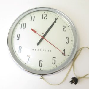 14 inch chrome wall clock
