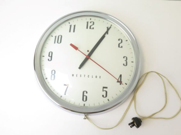 14 inch chrome wall clock